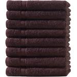 8er-Set Gästetücher 30x50 cm - 100% luxuriöse Baumwolle, 500 g/m², braun, 2 B...