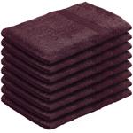 8er-Set Waschhandschuhe braun aus 100% Baumwolle - Saugstarke Frottee-Lappen ...