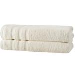 2er-Set Duschhandtücher - 50% Bambus & 50% Baumwolle - Natur, 70x140 cm, saug...