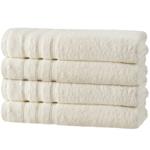 4er-Set Duschhandtücher 70x140cm natur - 50% Bambus & 50% Baumwolle - Kuschel...