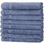 8er-Set Gästehandtücher blau - 50% Bambus & 50% Baumwolle - 30x50 cm, 450 g/m...