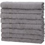 8er-Set Gästehandtücher grau - 50% Bambus & 50% Baumwolle - OEKO-TEX Standard...