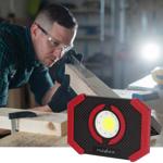 1000 Lumen COB LED Arbeitslampe mit Powerbank Funktion: Akku Arbeitslicht, mo...