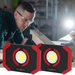 2er-Set COB-LED Arbeitsleuchte & Powerbank - 1000lm, Akkubetrieb, freihändig ...