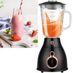 Design Standmixer 1,5 Liter: Stilvoller 600 Watt Mixer in Schwarz-Roségold mi...