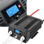 Profi Kfz-Wechselrichter 12V auf 230V mit 2 Steckdosen & USB Quick Charge: Mo...