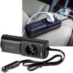 Leistungsstarker Kfz-Wechselrichter 12V auf 230V mit Steckdose & 2 USB-Ports,...