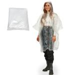 Notfall Regenponcho transparent mit Kapuze & Ärmeln - robuster PE Kunststoff ...