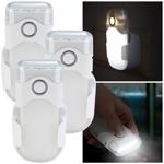 3er-Set Clevere Akku LED-Taschenlampe für die Steckdose mit Einschaltautomati...