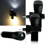 2er-Set Akku LED-Taschenlampe: 200lm, Einschaltautomatik, Nachtlicht, schwarz...