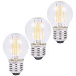 3er-Set LED-Filament-Lampe, LED-Glühbirne E27, G45, 4W, 400 lm, 2500K, warmwe...