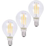 3er-Set LED-Filament-Lampe G45 E14 - Dimmbar, 400lm, 4W, 2500K Warmweiss - 36...