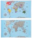 Rubbel-Weltkarte - Scratch-Map für Weltenbummler & Abenteurer - interaktive W...