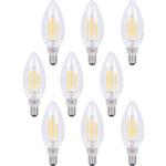 9er-Set LED-Filament-Kerzenlampe C35 E14 - Dimmbar für gemütliche Atmosphäre ...