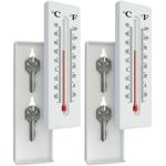 2er-Set Thermometer mit Geheimversteck - Schlüsselversteck für 2 Schlüssel & ...