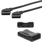Scart zu HDMI Konverter, 720p/1080p, inkl. 1,5m Scart-Kabel – Verbinden Sie a...