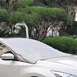 2er-Set Effektive Windschutzscheibenabdeckung mit Magneten: grau, 162 x 96 cm...