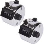 2er-Set Mechanischer Handzähler aus Metall - Zählt Waren, Personen & Laufrund...
