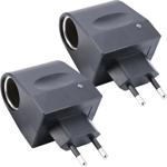 2er-Set Mini-Spannungswandler 230V auf 12V - Für Zigarettenanzünder-Geräte bi...