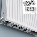 Heizkörperventilator, 2x Basis-Set plus 2x Erweiterungsset, inkl. Temperaturs...