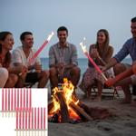 Outdoor-Fackelset (20 Stück): 45cm Wachsfackeln mit 75 Min Brenndauer, Holzgr...