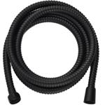 Duschschlauch - Edelstahl, schwarz, 2m Länge - Mit Wassersparfunktion, flexib...