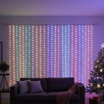 Bunter LED-Lichtervorhang mit 240 LEDs, RGB, IP44, 6 x 0,6 m, stimmungsvolle ...