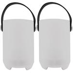 2er-Set Akku Tischlampe mit 4 Lichtmodi - 16 RGB-Farben & Weiss - IP44 für In...