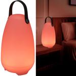 Kabellose Design-Lampe - Akku-Tischlampe, 26cm: 4 Lichtmodi weiss + 16 RGB-Fa...