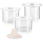 Dessert- & Speiseringe Set, 3 Stück, rund - Mit Stampfer, Deckel & integriert...