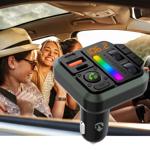 Bluetooth 5.3 FM-Transmitter mit Freisprecheinrichtung, LED-Licht & 20W Schne...