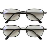 2er-Set Lesebrille mit Titanrahmen +3.50 Dioptrien - Klassisch Schwarz - Komf...