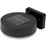 Autarke Solar Wandleuchte, rund, schwarz, IP44, 12 x 8 cm, Leuchtet bis zu 8 ...