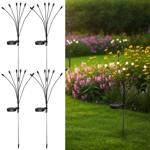 4er-Set 2er-Set LED Solar-Gartenlampe Glühwürmchen mit 6 Armen, bewegliche LE...