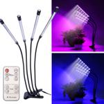 Wachstumsoptimierte LED Pflanzenlampe: 4-Armig, 360° Schwanenhälse, Vollspekt...