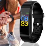 Elegante, schmale Smartwatch (schwarz) – Herzfrequenz, Blutdruck, Schlaf, Sch...