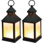 2er-Set LED-Laterne - realistischer Flammeneffekt durch 24 LEDs - batteriebet...