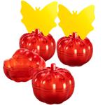 Effektive Obstfliegenfalle, 4 Stück, Apfeldesign, Rot – Stilvolle Fruchtflieg...