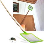 XL Fliegenklatsche – Effektive Insektenbekämpfung mit extralangem Bambus-Stab...