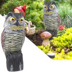 Vogelabwehr Eule 20x16x38cm - Effektiver Vogelschreck für Garten & Beete - Le...