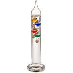 Galileo Glas-Thermometer 18cm - Dekoratives Standthermometer für Temperaturan...