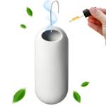 Eleganter Keramik-Wasserverdunster: 250ml, matt weiss, 3,5 x 20 x 8 cm - mode...