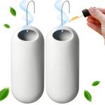 2er-Set Eleganter Keramik-Wasserverdunster: 250ml, matt weiss, 3,5 x 20 x 8 c...