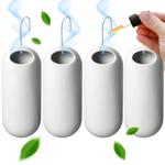 4er-Set Eleganter Keramik-Wasserverdunster: 250ml, matt weiss, 3,5 x 20 x 8 c...