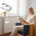 2er-Set Design Heizkörper-Verdunster, Keramik, matt weiss, 420ml – Stilvoller...