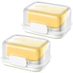 2er-Set Butterdose mit Wasserkühlung - Hält Butter lange streichzart bei Zimm...