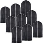 9er-Set Kleiderhülle Schwarz 100 x 60 cm - Staub- & knitterfreie Aufbewahrung...