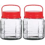 2er-Set Vorratsglas Weithalsglas 1 Liter mit Henkel - Lebensmittel hygienisch...