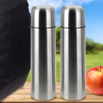 2er-Set Vakuum-Isolierflasche Edelstahl 0,5l - Hält Heissgetränke bis zu 6 St...