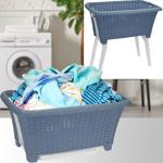 Praktischer Wäschekorb mit klappbaren Beinen, 38 L Fassungsvermögen, ergonomi...